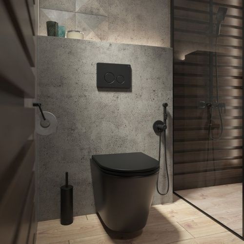 Клавиша смыва механическая Iddis Unisteel UNS01MBi77 цвет черный - фото 2