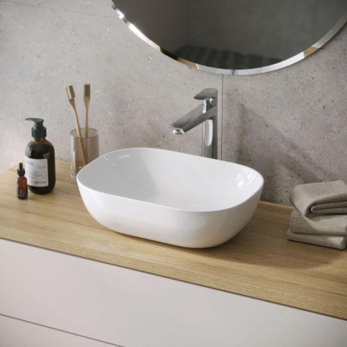 Раковина из сантехнического фаянса Grossman Style GR-3051 50х30 накладная цвет белый без отверстий под смеситель - фото 2