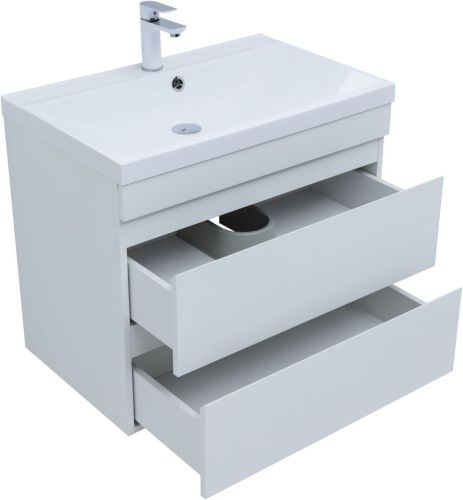 Тумба под раковину Aquanet Нота NEW 00335418 70х50 подвесная цвет белый - фото 2