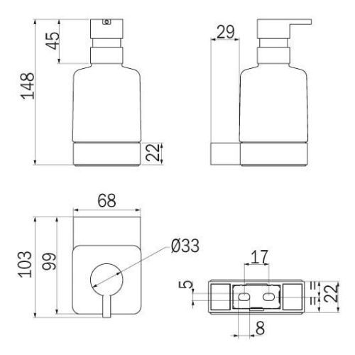Дозатор Inda INDISSIMA A88120CR21 - фото 2