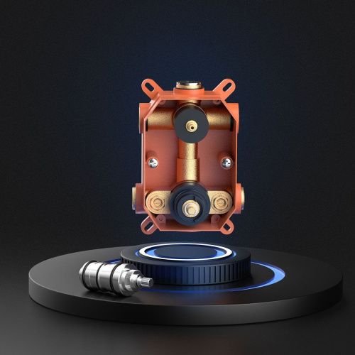 Душевая система Vincea VSFW-102TMB встраиваемая в стену цвет черный с термостатом - фото 5