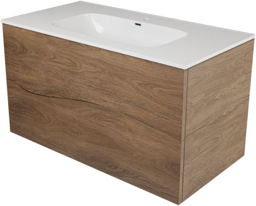 Тумба под раковину Allen Brau Glority 1.35001.NW 90х50 подвесная цвет коричневый - фото 2