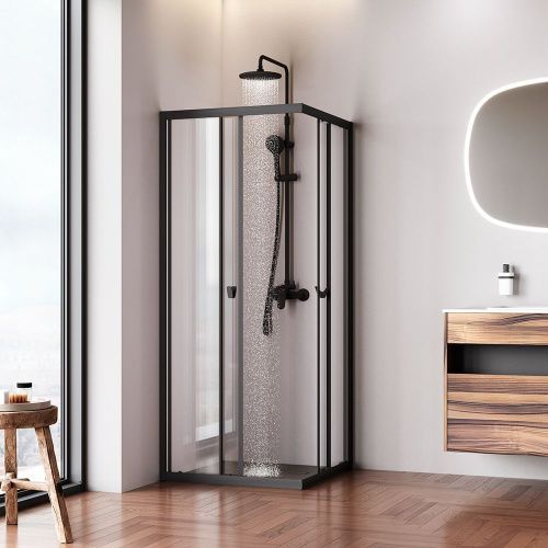 Душевой уголок Am.Pm Sunny W87G-403-8080-BT 80х80 стекло прозрачное профиль черный без поддона - фото 3