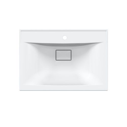 Раковина из искусственного камня Vincea VCB-3M650W 70х50 встраиваемая цвет белый 1 отверстие под смеситель - фото 5