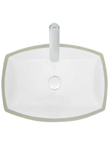 Раковина из сантехнического фаянса WeltWasser WW SK 10000004601 40 см встраиваемая цвет белый 1 отверстие под смеситель - фото 3