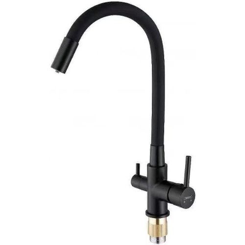 Смеситель для кухни D-Lin D159315-4A на мойку черный - фото 2
