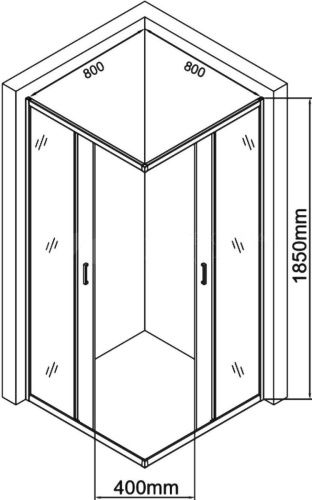 Душевой уголок Aquanet SE-800S 80х80 стекло прозрачное профиль хром без поддона - фото 3