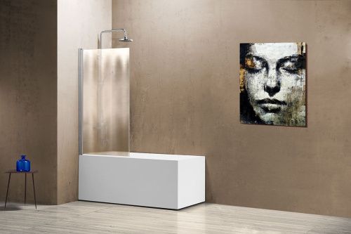 Душевая шторка на ванну Vincea VSB VSB-11800CH 80х140 стекло текстурное профиль хром ориентация универсальная - фото 2