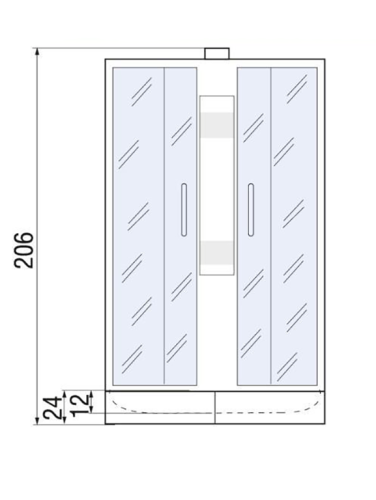 Душевая кабина River NARA 10000003637 90х70 четверть круга без крыши ориентация универсальная - фото 2