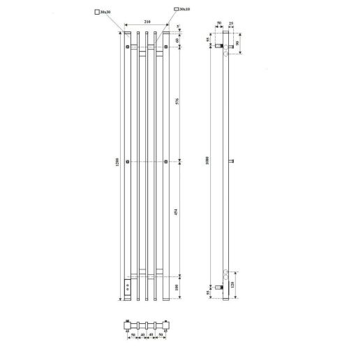 Полотенцесушитель электрический Point Фрея PN20732W 20х120 белый - фото 2