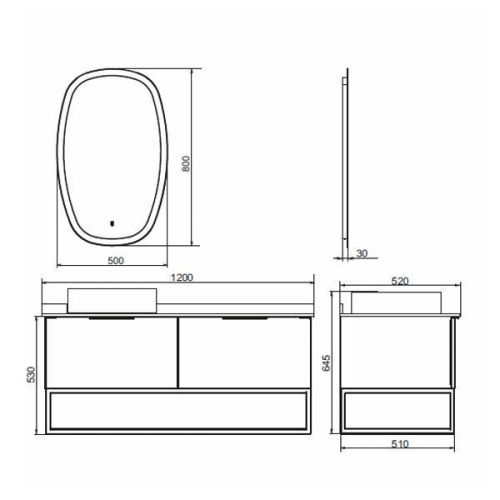 Тумба с раковиной Comforty Порто 00-00000828CF 120х50 подвесная цвет коричневый - фото 2