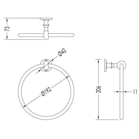 Полотенцедержатель Devon Devon First Class DD33320BR