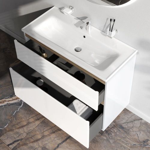 Тумба под раковину Am.Pm X-Joy M85AFSX1002WG 100х40 напольная цвет белый - фото 4