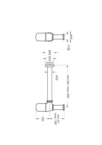 Сифон для раковины Vitra Syphon A45122 хром - фото 2