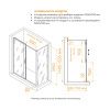 Душевой уголок RGW Passage 410874157-14 150х70 стекло прозрачное профиль черный без поддона