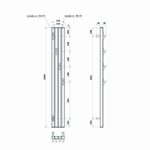 Полотенцесушитель электрический Point Пиано PN19722WB 15х120 белый;черный - фото 2