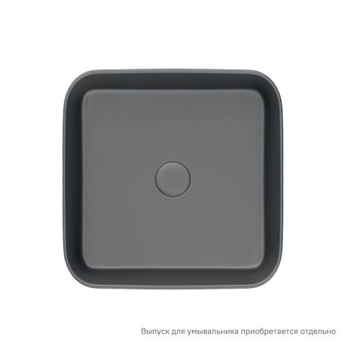 Раковина керамическая Iddis Bridge BRIGM04i27 40х40 накладная цвет серый без отверстий под смеситель - фото 3