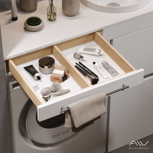 Тумба с раковиной Alavann Cosmetic ALV1038000 90х50 напольная цвет белый - фото 4