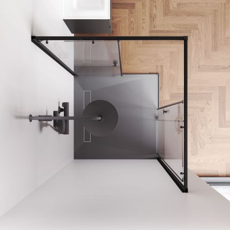 Душевой уголок Am.Pm X-joy W94G-403-100100-BТ1К 100х100 стекло прозрачное профиль черный без поддона