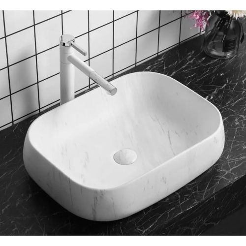 Раковина из сантехнического фарфора Cerutti SPA CR0086 MMW1 60х40 накладная цвет белый без отверстий под смеситель - фото 2