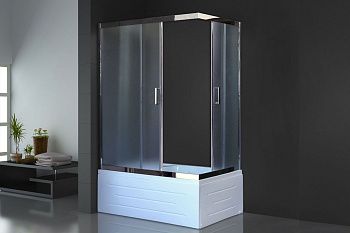 Душевой уголок Royal Bath BP RB8100BP-C-CH-L 100х80 стекло рифленое профиль хром с поддоном