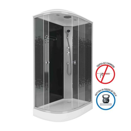 Душевая кабина Niagara Eco 45121453L 120х80 асимметричная с крышей ориентация левая