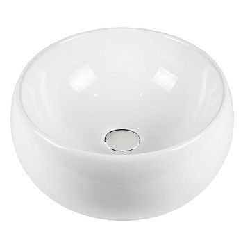 Раковина из сантехнического фарфора Bond Circle S52-390 40х40 накладная цвет белый без отверстий под смеситель