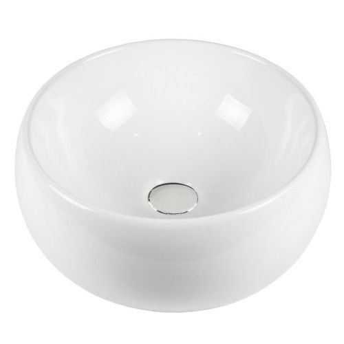 Раковина из сантехнического фарфора Bond Circle S52-390 40х40 накладная цвет белый без отверстий под смеситель