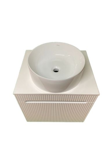 Тумба с раковиной Sintesi STL.W7025_SIN-LVB-APP-416 60х60 подвесная цвет белый - фото 4