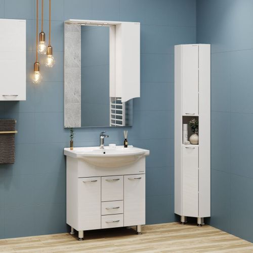 Зеркало-шкаф Onika Моника 207507 80х110 подвесной цвет белый - фото 4