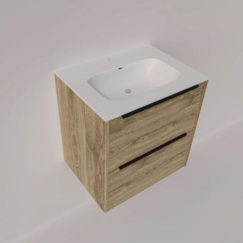 Тумба под раковину La Fenice Tesoro FNC-01-TES-DNN-60-2 60х40 подвесная цвет коричневый - фото 5