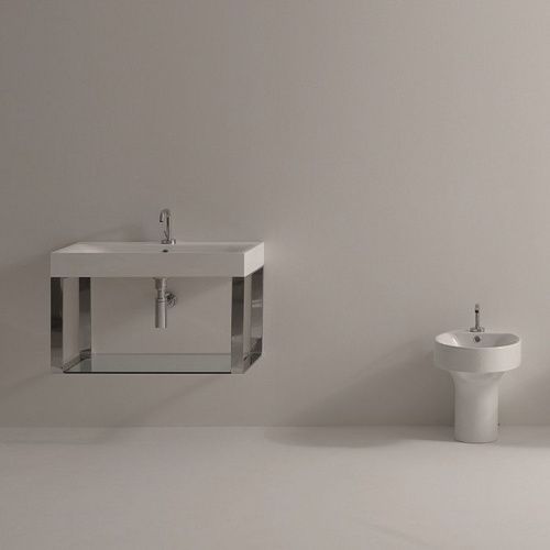 Раковина из сантехнического фарфора Kerasan Cento 353301*1 80х50 подвесная цвет белый 1 отверстие под смеситель