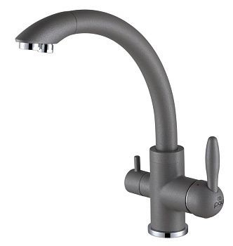 Смеситель для кухни Paulmark ESSEN Es213001-402 на мойку хром/серый