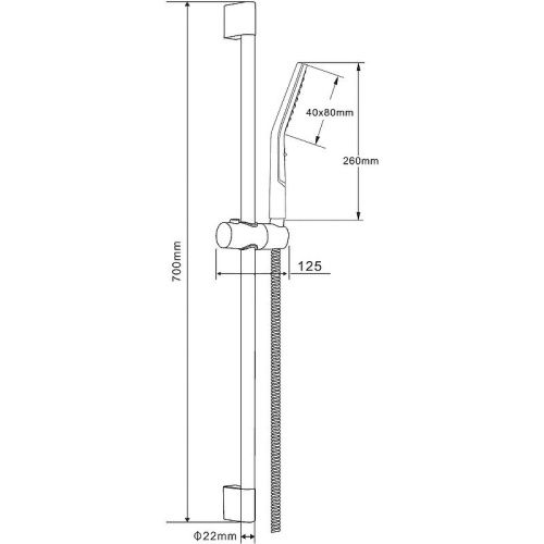 Душевой гарнитур Orange O-Shower OS810cr настенный хром - фото 4