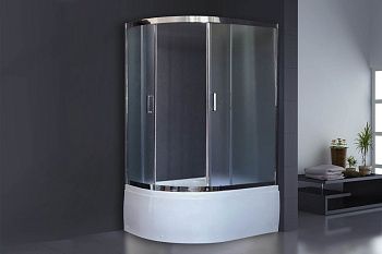 Душевой уголок Royal Bath BK RB8120BK-C-CH-R 120х80 стекло прозрачное профиль хром с поддоном