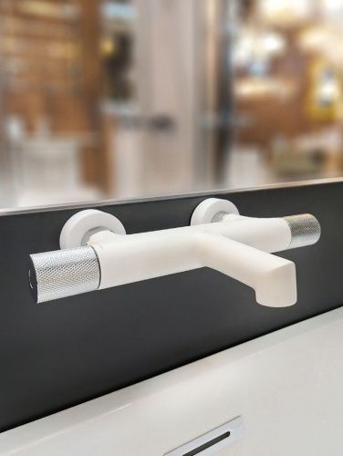 Смеситель для ванны AltroBagno Intento AltroBagnoIntento0217MW настенный белый - фото 2