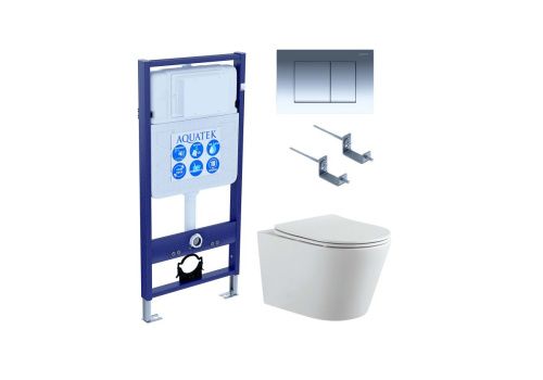 Сет унитаз + инсталляция Aquatek Set AQUATEK ВЕГА-010 4в1