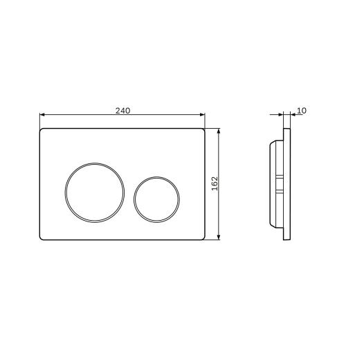 Клавиша смыва механическая Am.Pm PrimeFit L I090138 цвет черный - фото 3