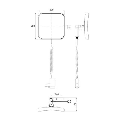 Косметическое зеркало Emco Kosmetikspiegel 1095 133 51 - фото 2