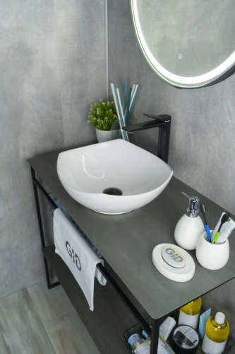 Раковина керамическая Gid Creativo 51191 40х40 накладная цвет белый без отверстий под смеситель - фото 3