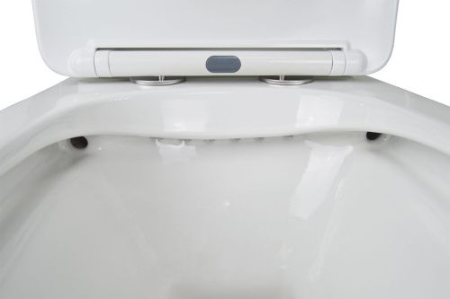 Унитаз-компакт напольный с бачком Azario LEVANTO AZ-1228A белый с сиденьем микролифт безободковый каскадный смыв - фото 5
