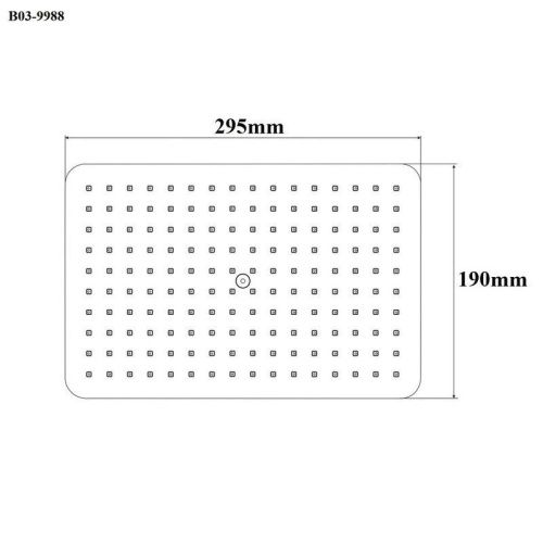 Верхний душ Bond Cube B03-9988 30х20 черный - фото 2