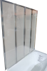 Душевая шторка на ванну Cerutti SPA BOUNA 130х140 стекло матовое профиль хром ориентация универсальная