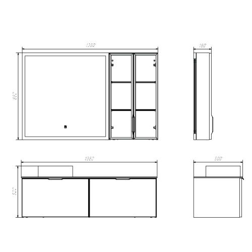 Шкаф Comforty Онега 00-00017850CF 50х80 подвесной цвет белый - фото 2