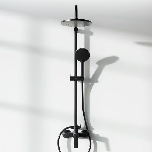 Душевая стойка Damixa Jupiter 977710300 настенная цвет черный - фото 3