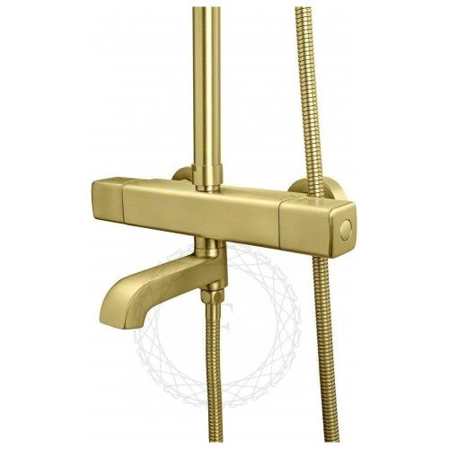Душевая стойка Filarete FL2050MG настенная цвет золото с термостатом - фото 5