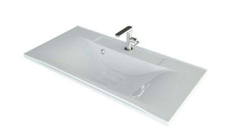 Тумба под раковину Stella Polar Абигель SP-00001035 100х40 напольная цвет серый