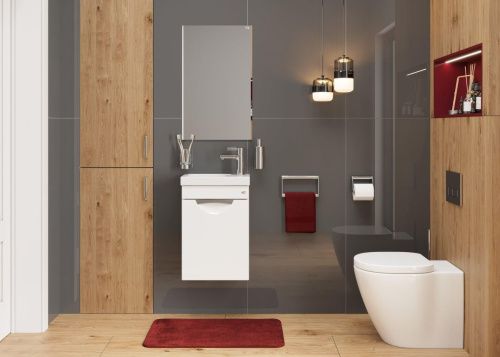 Тумба под раковину Onika Комо 104005 40х20 подвесная цвет белый - фото 2