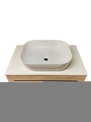 Тумба с раковиной Sintesi STL.W7817_SIN-LVB-APP-403 60х60 подвесная цвет белый - фото 3