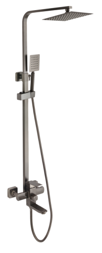 Душевая стойка Fmark FS8145Q настенная цвет серый - фото 2